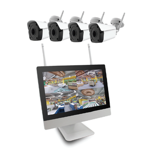 Trådlöst Kamerapaket - 4 Kameror, NVR i Monitor (5 MP)