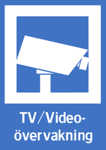 A4 skylt övervakningskamera (TV/Videoövervakning) ALU