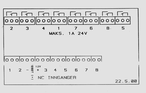 Kontrollpanel / Kretskort - dioder, minne, 8NC in 8 Utgångar