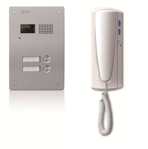 2-Tråds Porttelefonpaket - Bara ljud, 2 knappar/telefoner